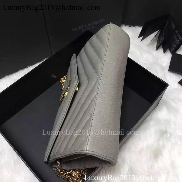 YSL Classic Monogramme Clutch Cannage Pattern YSL0223 Grey