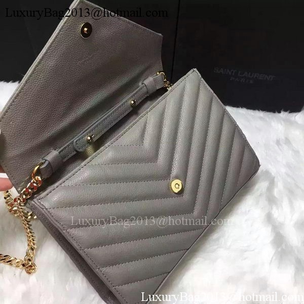 YSL Classic Monogramme Clutch Cannage Pattern YSL0223 Grey