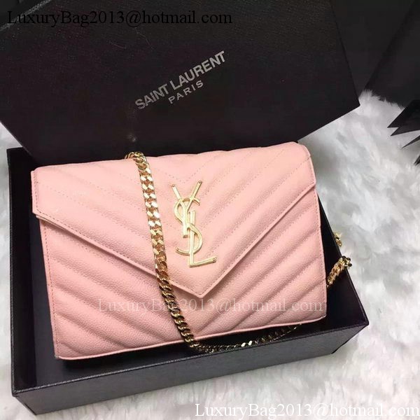 YSL Classic Monogramme Clutch Cannage Pattern YSL0223 Pink