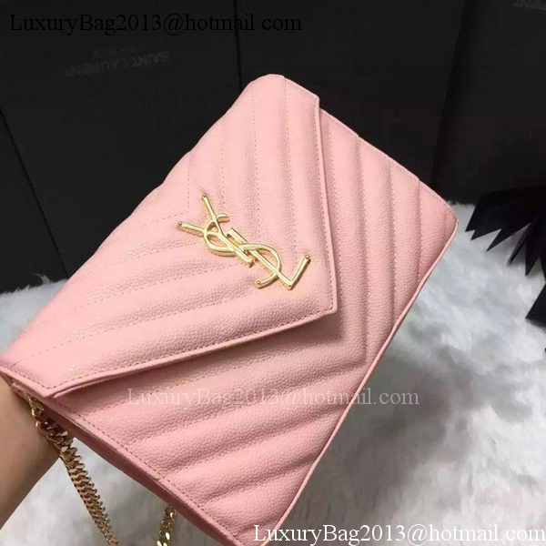 YSL Classic Monogramme Clutch Cannage Pattern YSL0223 Pink