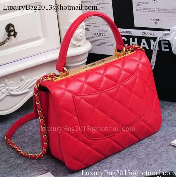 Chanel Classic Top Flap Bag Original Sheepskin Leather A92236 Red