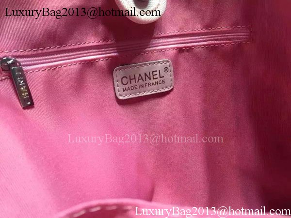 Chanel Large Canvas Tote Shopping Bag A5002 Pink