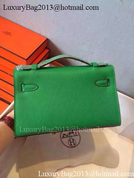 Hermes MINI Kelly 22cm Tote Bag Calfskin Leather K22 Green