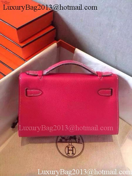 Hermes MINI Kelly 22cm Tote Bag Calfskin Leather K22 Rose