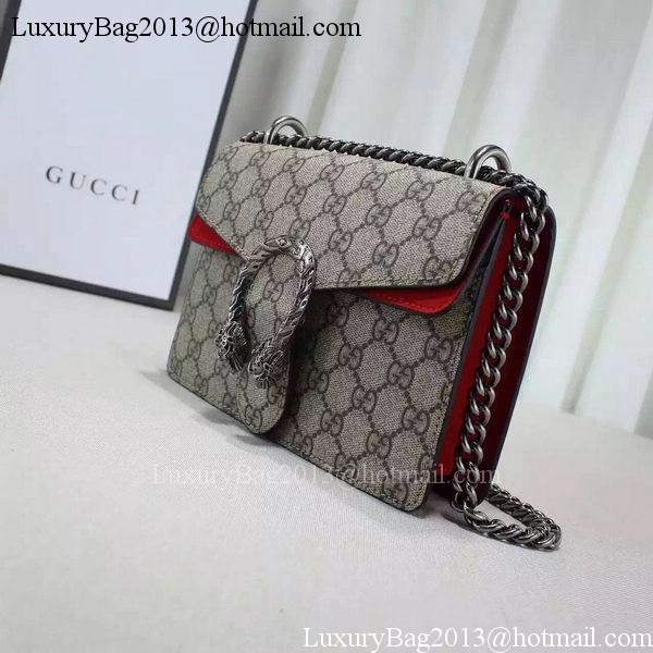 Gucci Dionysus GG Supreme Shoulder Bag 421970 Red