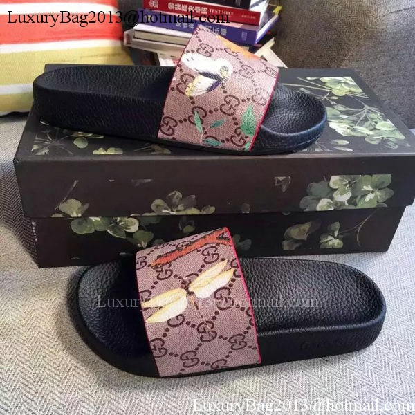 Gucci Slippers Leather GG759 Butterfly