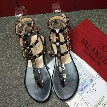 Valentino Leather Sandal VT795 Black