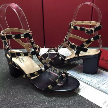 Valentino Leather Sandal VT797 Black