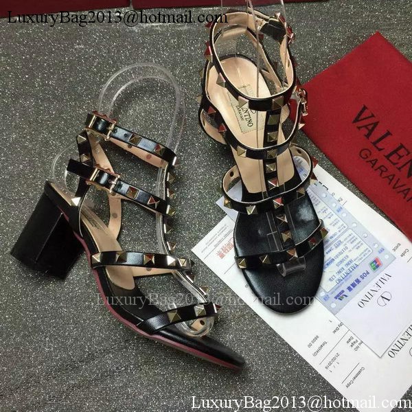 Valentino Leather Sandal VT797 Black