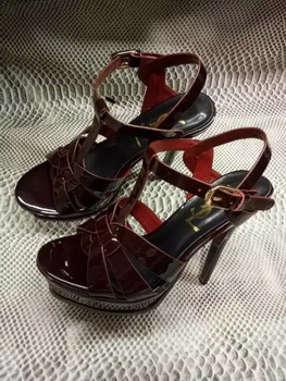 Yves Saint Laurent 20mm Platform 130mm Sandal YSL302 Burgundy