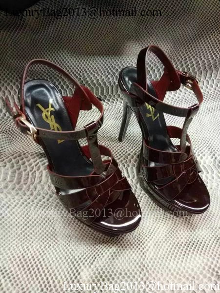 Yves Saint Laurent 20mm Platform 130mm Sandal YSL302 Burgundy