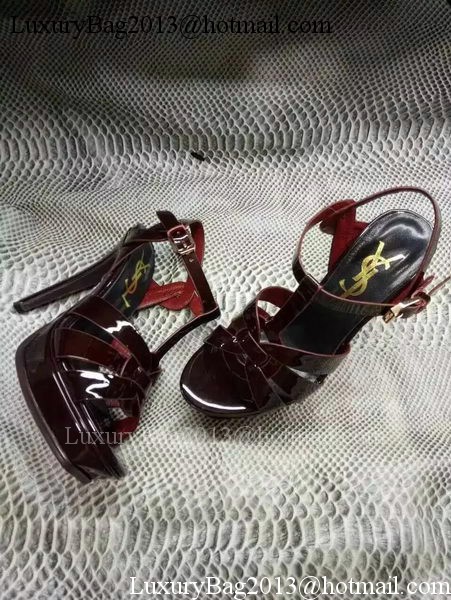 Yves Saint Laurent 20mm Platform 130mm Sandal YSL302 Burgundy