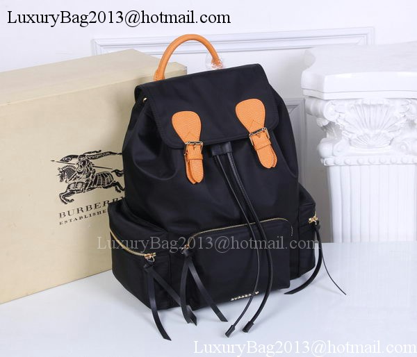 Burberry Large Backpack Fabric BU41048 Black&Orange