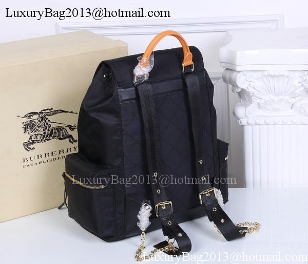 Burberry Large Backpack Fabric BU41048 Black&Orange