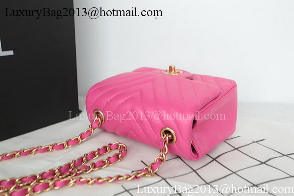 Chanel Classic MINI Flap Bag Sheepskin Leather A1115 Rose