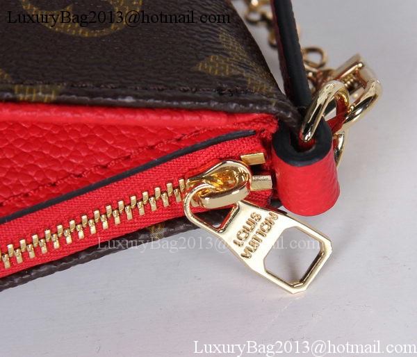 Louis Vuitton M41638  Monogram Canvas PALLAS CLUTCHES Red