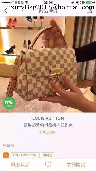 Louis Vuitton N41581 Damier Azur Canvas CROISETTE Bag