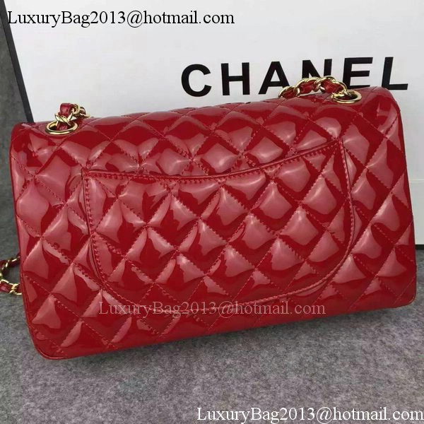 Chanel 2.55 Series Double Flap Bag Red Original Patent Leather CF7024 Gold