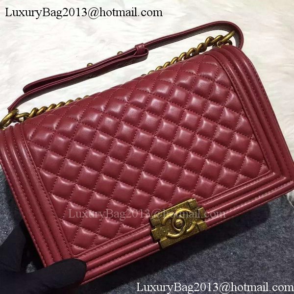 Chanel Boy Flap Shoulder Bag Original Sheepskin Leather A67088 Burgundy