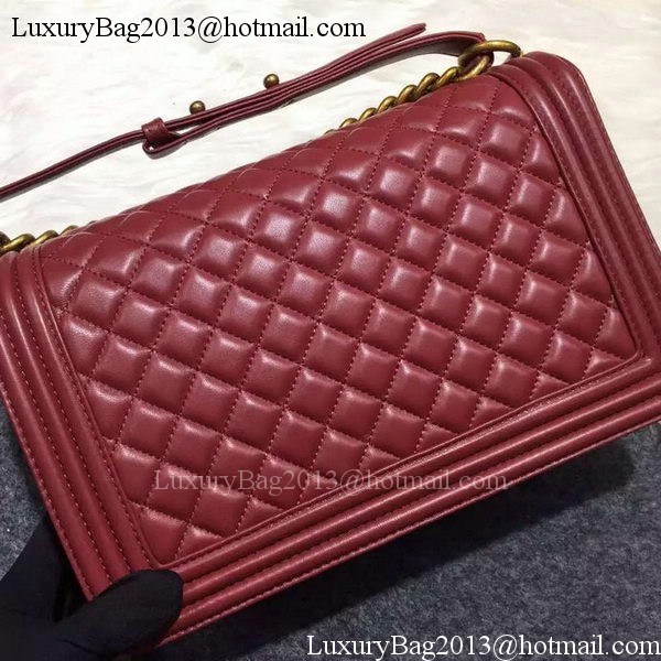 Chanel Boy Flap Shoulder Bag Original Sheepskin Leather A67088 Burgundy