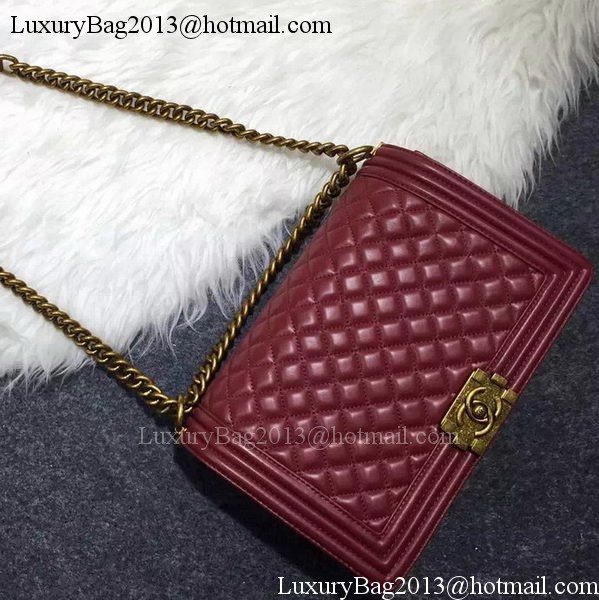 Chanel Boy Flap Shoulder Bag Original Sheepskin Leather A67088 Burgundy