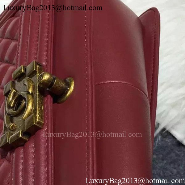 Chanel Boy Flap Shoulder Bag Original Sheepskin Leather A67088 Burgundy