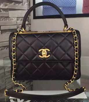 Chanel Classic Top Flap Bag Black Original Leather A98079 Gold