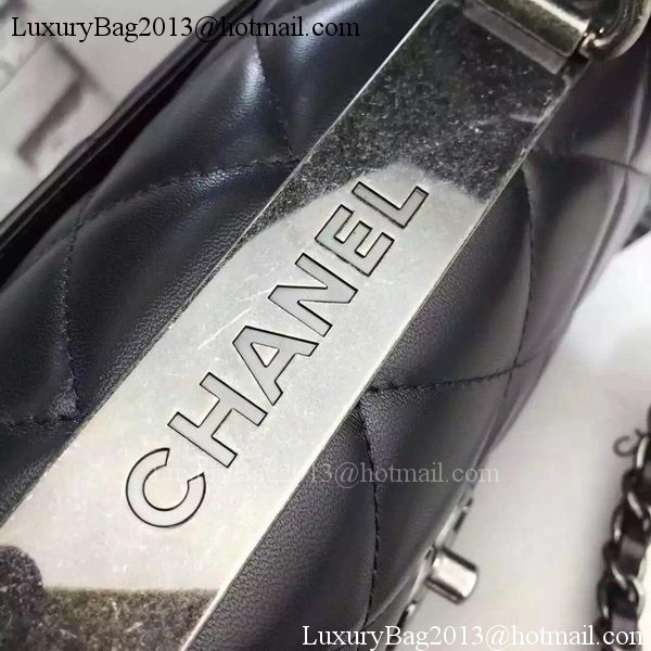 Chanel Classic Top Flap Bag Black Original Leather A98079 Silver