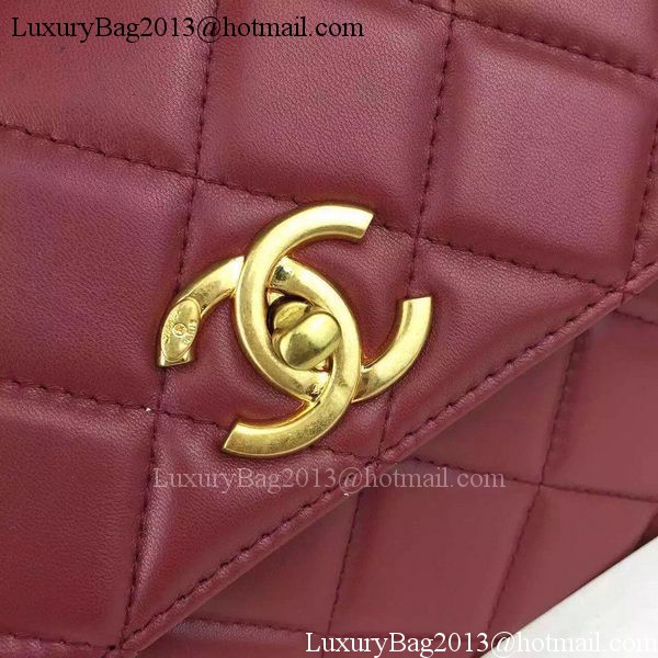 Chanel Classic Top Flap Bag Burgundy Original Leather A98079 Gold