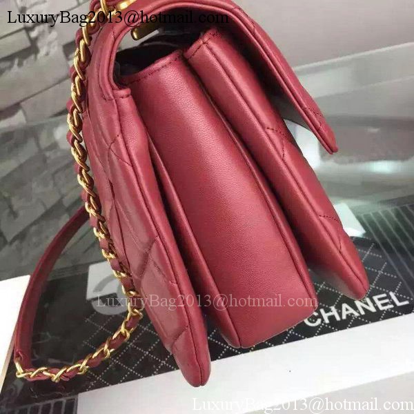 Chanel Classic Top Flap Bag Burgundy Original Leather A98079 Gold