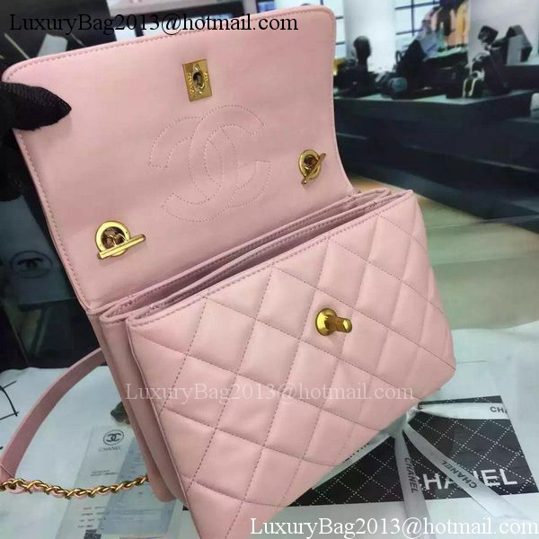 Chanel Classic Top Flap Bag Original Leather A98079 Pink