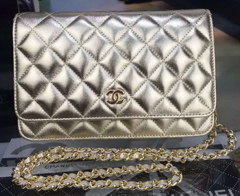 Chanel mini Flap Bag Gold Cannage Pattern A8373 Gold