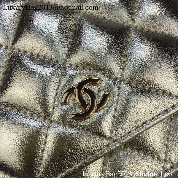 Chanel mini Flap Bag Gold Cannage Pattern A8373 Gold