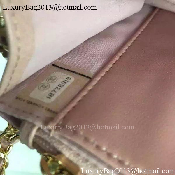 Chanel mini Flap Bag Pink Cannage Pattern A8373 Gold