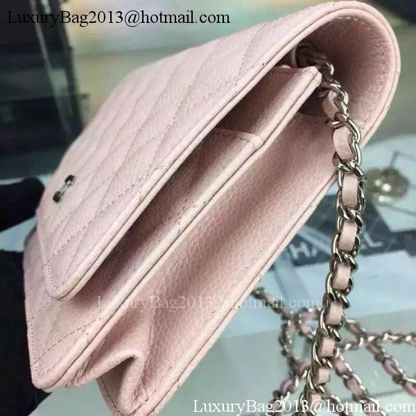 Chanel mini Flap Bag Pink Cannage Pattern A8373 Silver