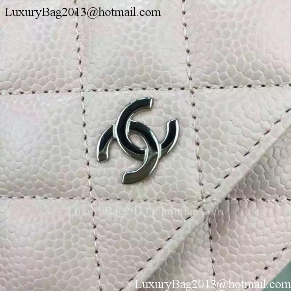 Chanel mini Flap Bag Pink Cannage Pattern A8373 Silver