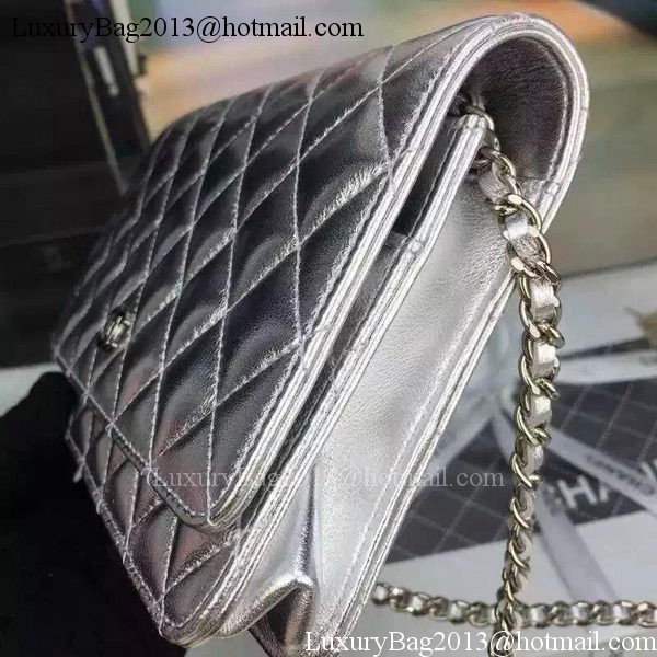 Chanel mini Flap Bag Silver Cannage Pattern A8373 Silver