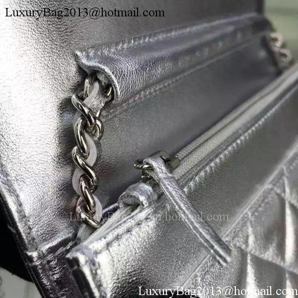 Chanel mini Flap Bag Silver Cannage Pattern A8373 Silver