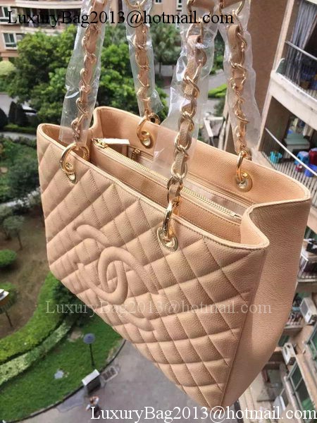 Chanel Shopper Bag Original Calfskin Leather A95021 Apricot