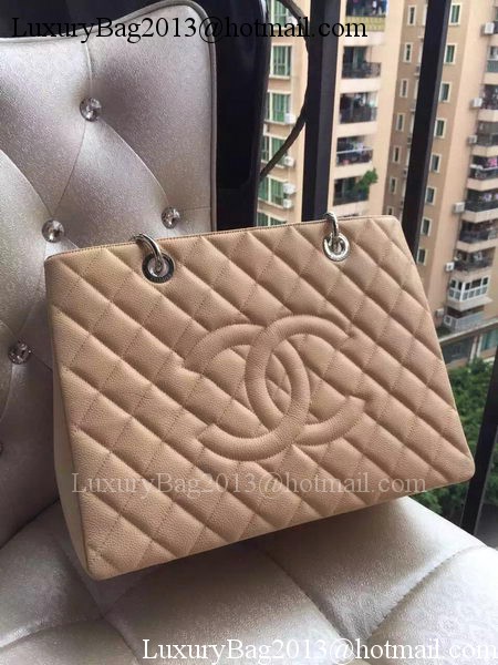 Chanel Shopper Bag Original Calfskin Leather A95021 Apricot