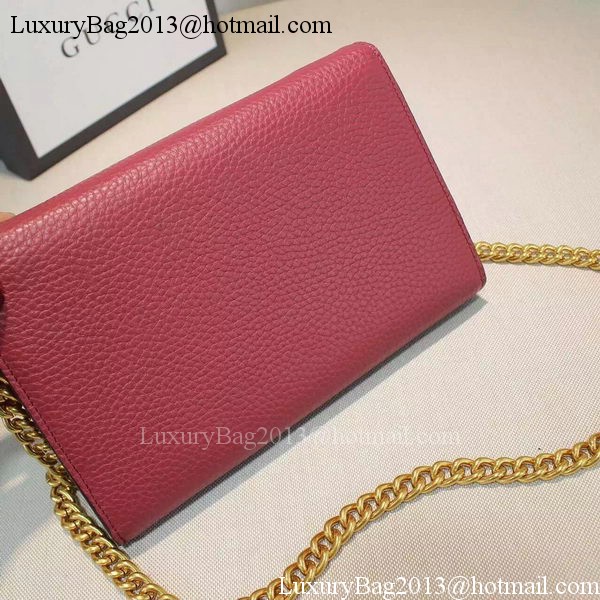 Gucci GG Marmont Leather mini Chain Bag 401232 Rose