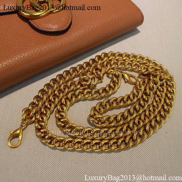 Gucci GG Marmont Leather mini Chain Bag 401232 Wheat