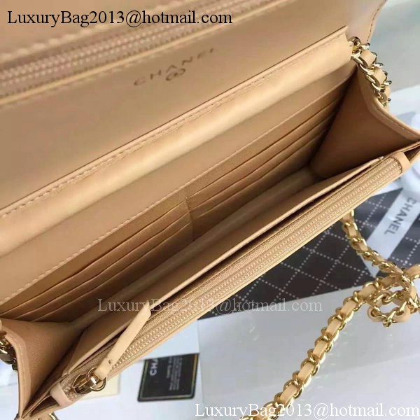 Chanel mini Flap Bag Chevron Leather A33814 Apricot