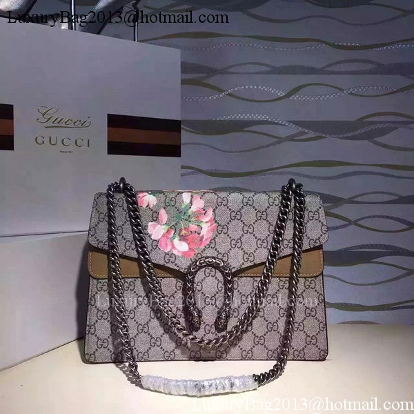 Gucci Dionysus Blooms Medium Shoulder Bag 421970 Brown