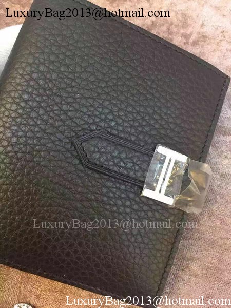 Hermes Bi-Fold Wallet Togo Leather H512 Black