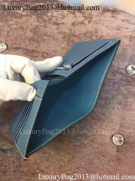 Hermes Bi-Fold Wallet Togo Leather H512 Blue