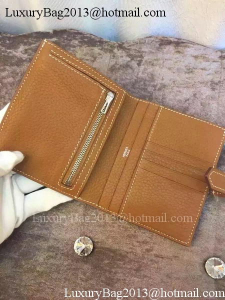 Hermes Bi-Fold Wallet Togo Leather H512 Brown