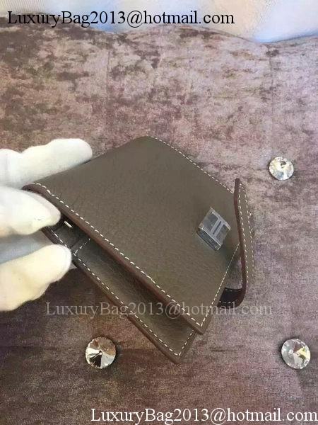 Hermes Bi-Fold Wallet Togo Leather H512 Grey