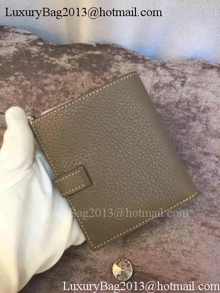 Hermes Bi-Fold Wallet Togo Leather H512 Grey