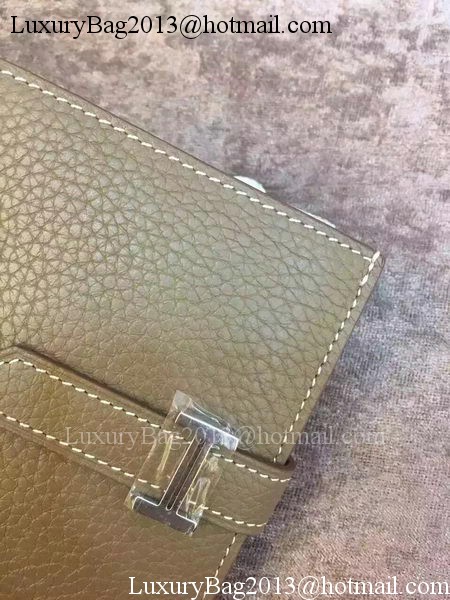 Hermes Bi-Fold Wallet Togo Leather H512 Grey